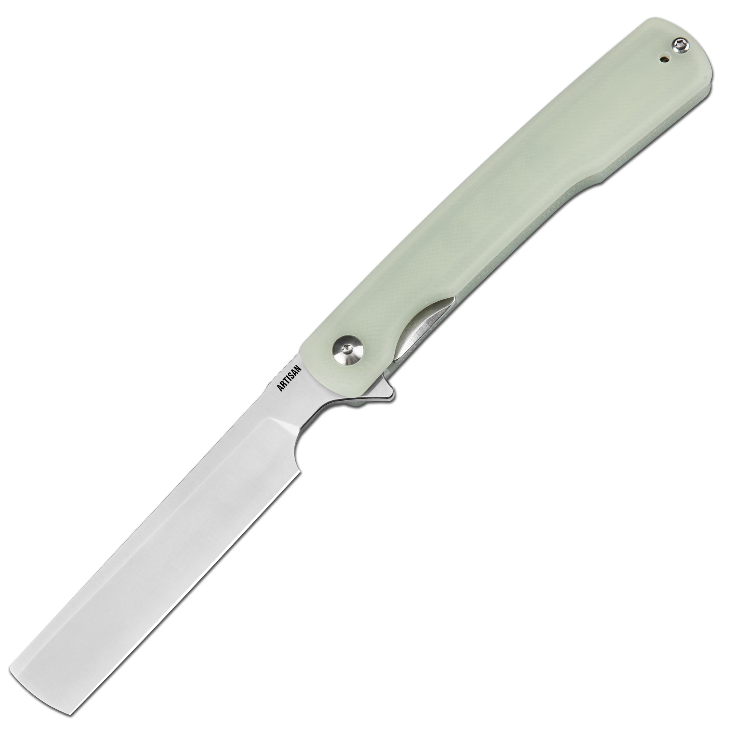 ARTISANCUTLERY Orthodox V2 Pocket Knife, 3.54" AR-RPM9 Steel Blade G10 Handle Folding Knife for Camping Hiking, 1883P Natural Green(New Version)