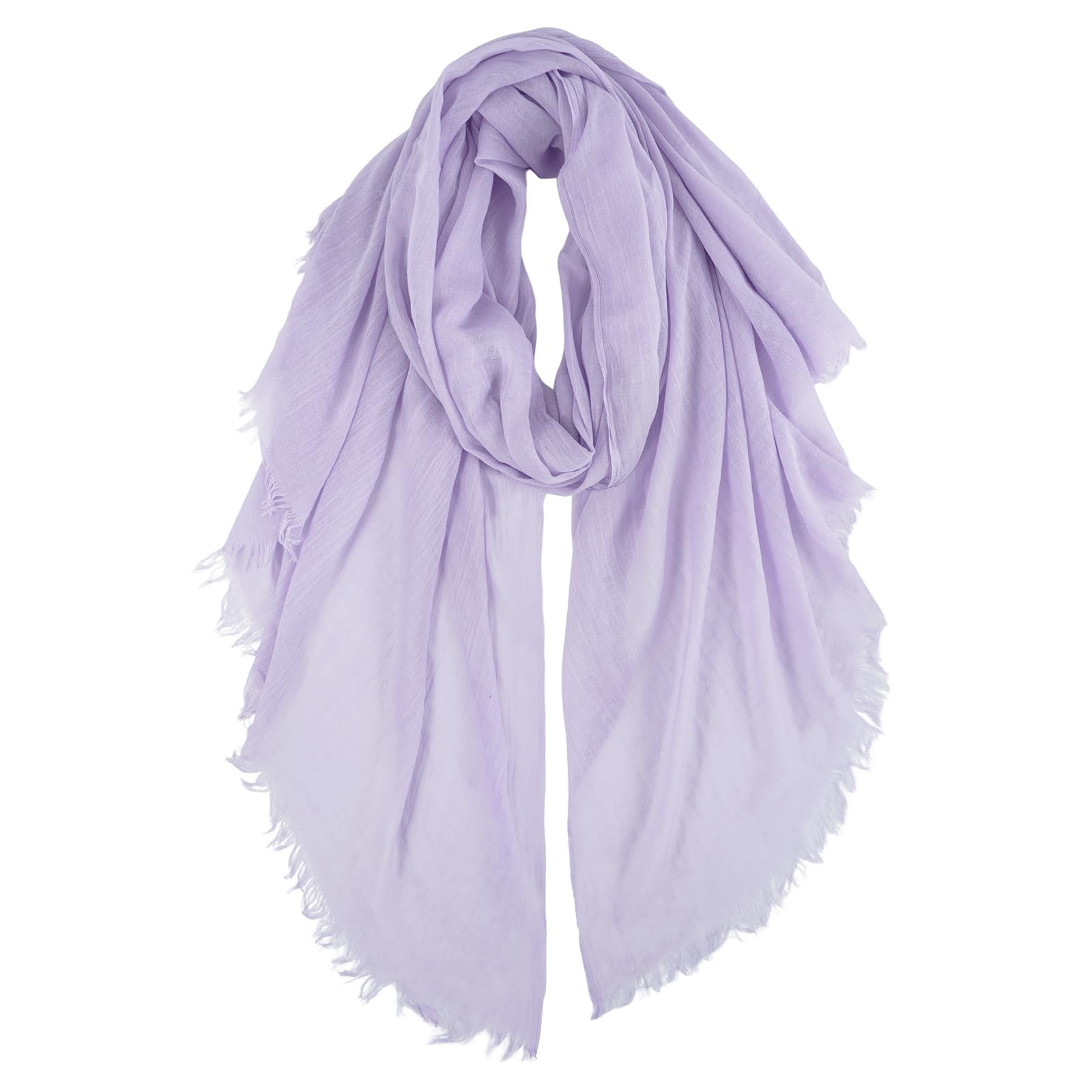 DAMILY Damen Schal Fransen Langer Schal einfarbig turban damen Wraps Scarf Poncho Geschenke für Frauen