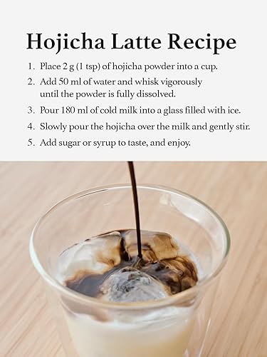 Miniatura 6 de HAYASHIYA Hojicha en polvo, Kyoto Uji, té verde tostado japonés en polvo, bajo en cafeína (2.1 oz)