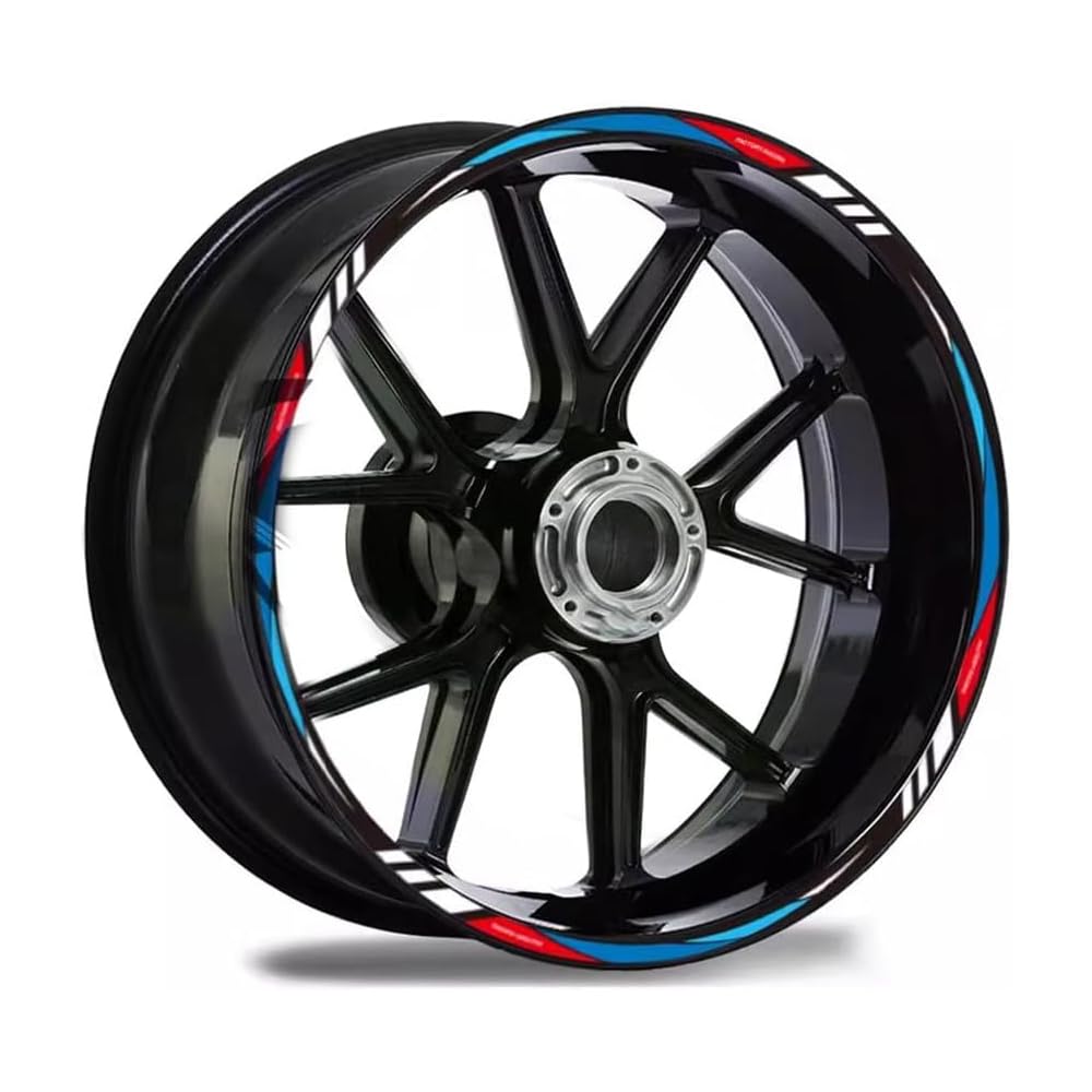 Motorcycle Wheel Rim Stickers for Kawasaki Vulcan S650 VN650 EN650 2015-2022, Wheel Stickers Desing Sport, Decals Rim Stripe, Weatherproof, Durable,Blue