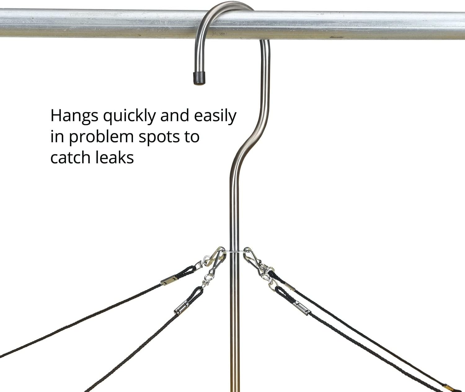 New Pig Roof Leak Diverter Tarp Kit - Umbrella-Style Leak Diverter - 30" x 30" - Yellow - TLS461-YW