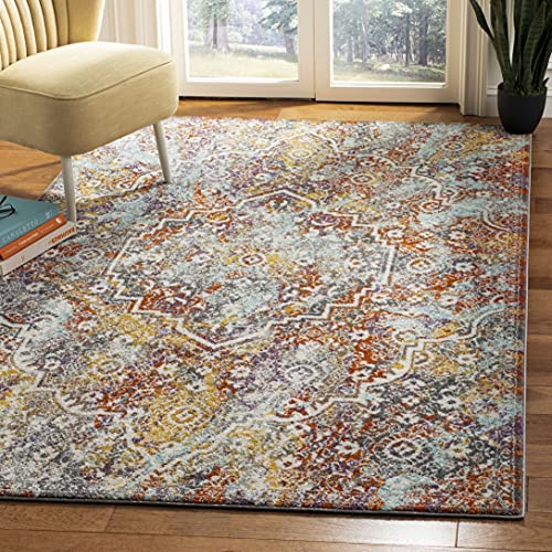 SAFAVIEH Madison Collection Area Rug - 6' x 9', Light Grey & Ligh...