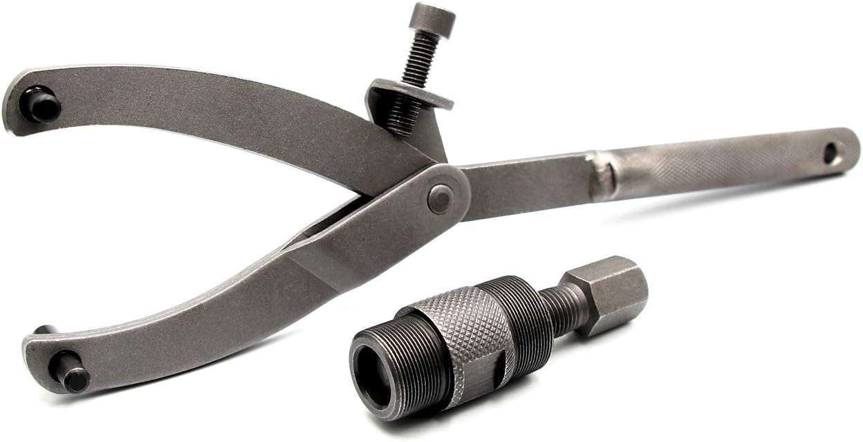 Spanner Wrench Fly Wheel Clutch Hub Adjustable Tool And 24mm&27mm Flywheel Stator Magneto Puller Repair Tool for Motorcycle ATV Scooter Dirt Bike Go Kart