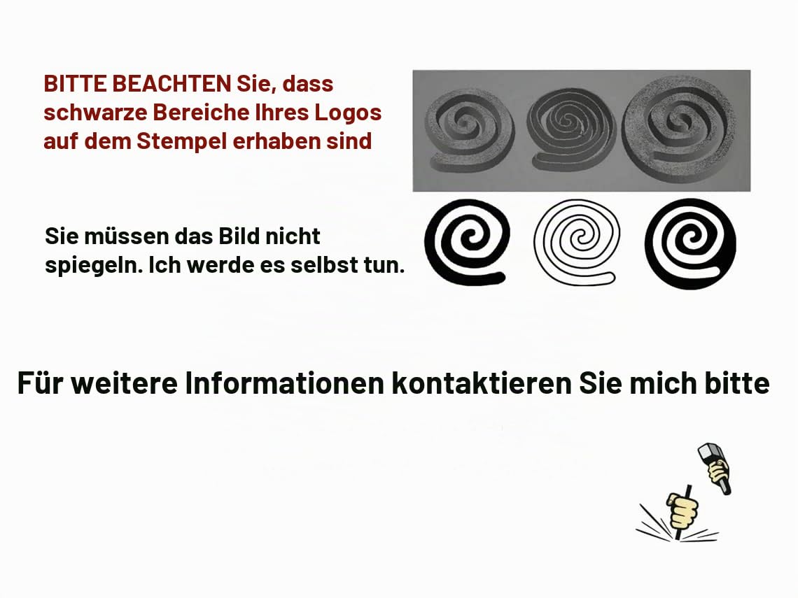 Benutzerdefinierte Metallstempel, Personalisierte Stahlstanzer mit Ihrem Business-Logo, Metallschmieden Touchmark Stempel, Benutzerdefinierte Stahl Handstempel, Benutzerdefinierte Logo Metall