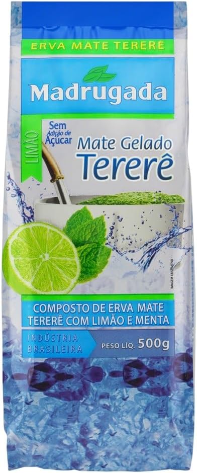 Erva Mate Gelado Terere Sabor Limao e Menta 500 gr./ Yerba Mate with Lemon and and Mint 17.62 oz.