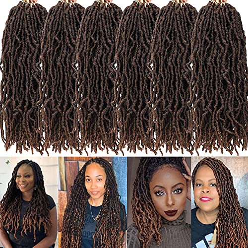 Faux Locs Crochet Hair 24 Inch Soft Locs Goddess Locs Crochet Hair for Black Women (T30,6 Packs,126 Strands)