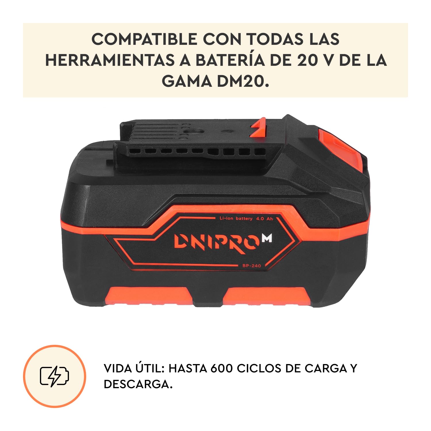 Kit 2 Baterías 20V 4Ah BP-240 + Cargador FC-230 | Pack Pro DM20 | Autonomía Máxima para Herramientas Inalámbricas