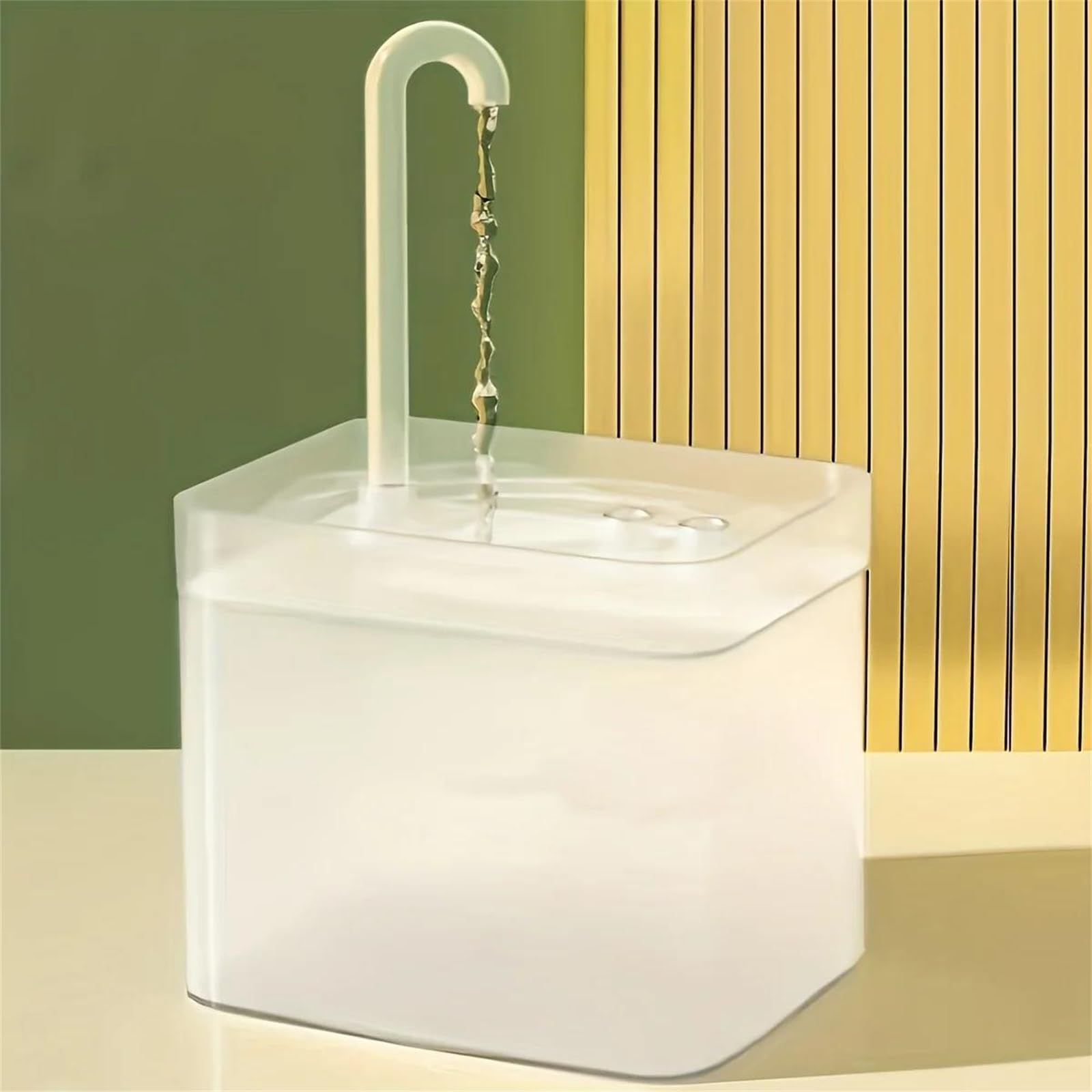 Fuente de agua automática para gatos de 1,5 L con ajuste de flujo de