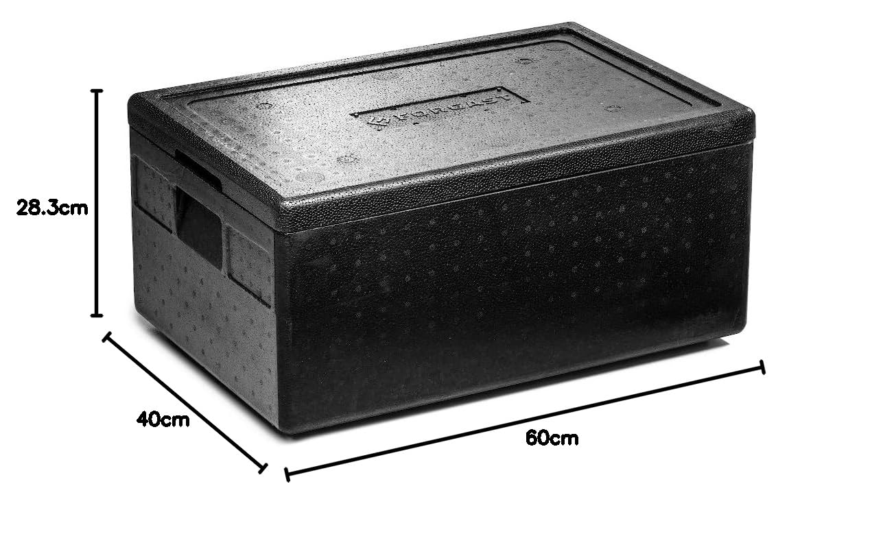 Contenitore Termico GN 1/1, Thermobox, Scatola Termica per il Transporto, Universal Eco Line, con Coperchio, Modello per Panettieri e Pasticceri, Dimensioni 60x40x28,3 cm