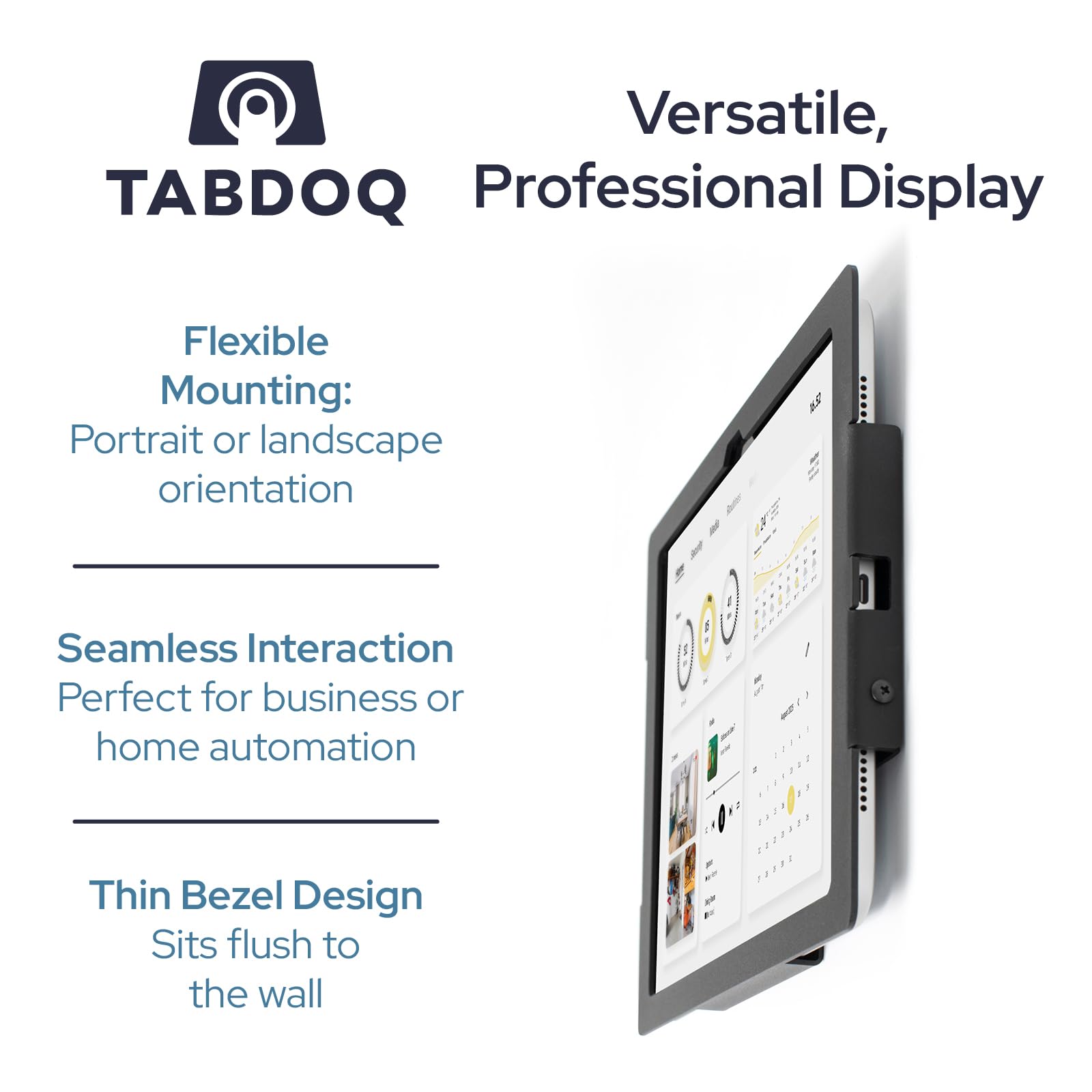 Supporto da parete per tablet Lite – Supporto sicuro e robusto per uso domestico e commerciale – Compatibile con Samsung Galaxy Tab A9+ & A11+ 11 pollici, nero