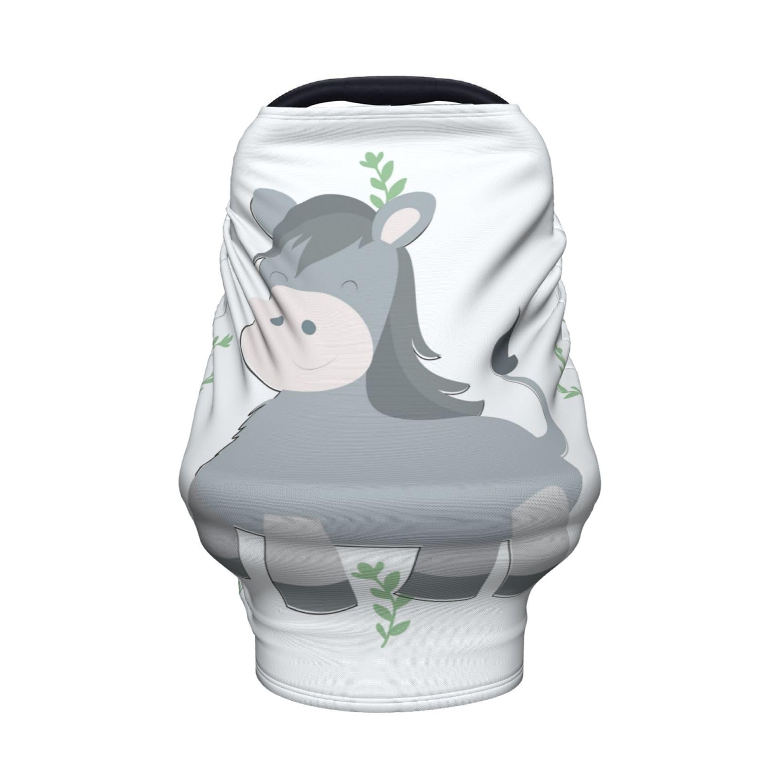 XZDHYZ smiling donkey Versatile full-print Stroller Chair Cover/Nursing Cover, specially designed for your baby, Black