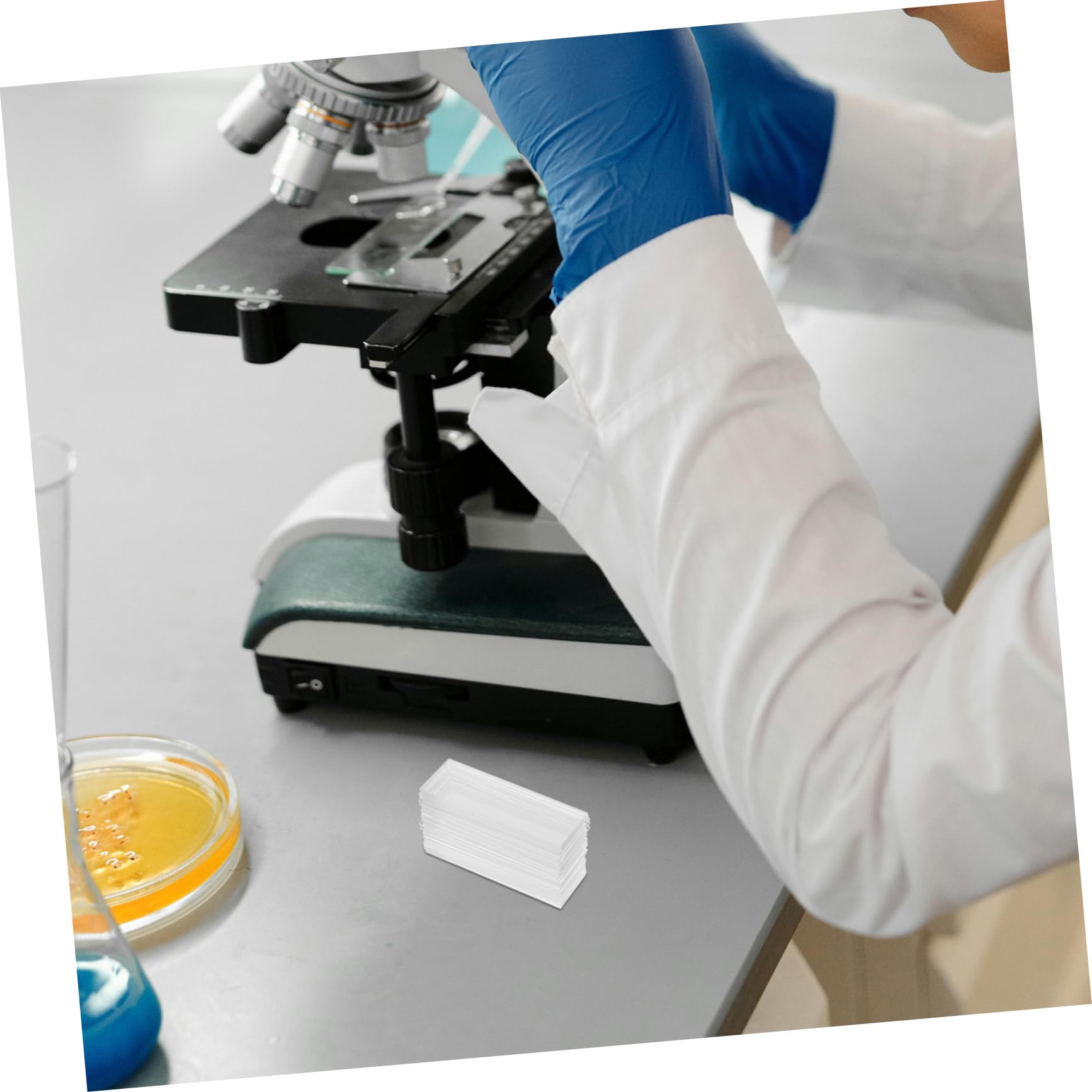 200 Vorgereinigte Glas Objektträger für Biologische Präparate | Hohe Transparenz, Gleichbleibende Qualität, Geeignet für Biomedizin und Biologieunterricht