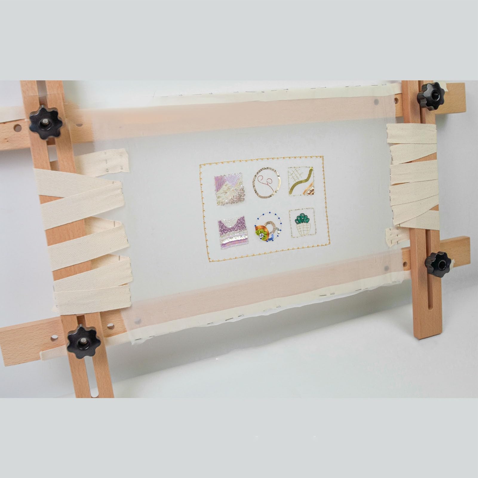 shenruifa Bastidor de bordado ajustable de madera, estable y espacioso, para manualidades, costura, 60 x 100 cm, diseño de madera de haya