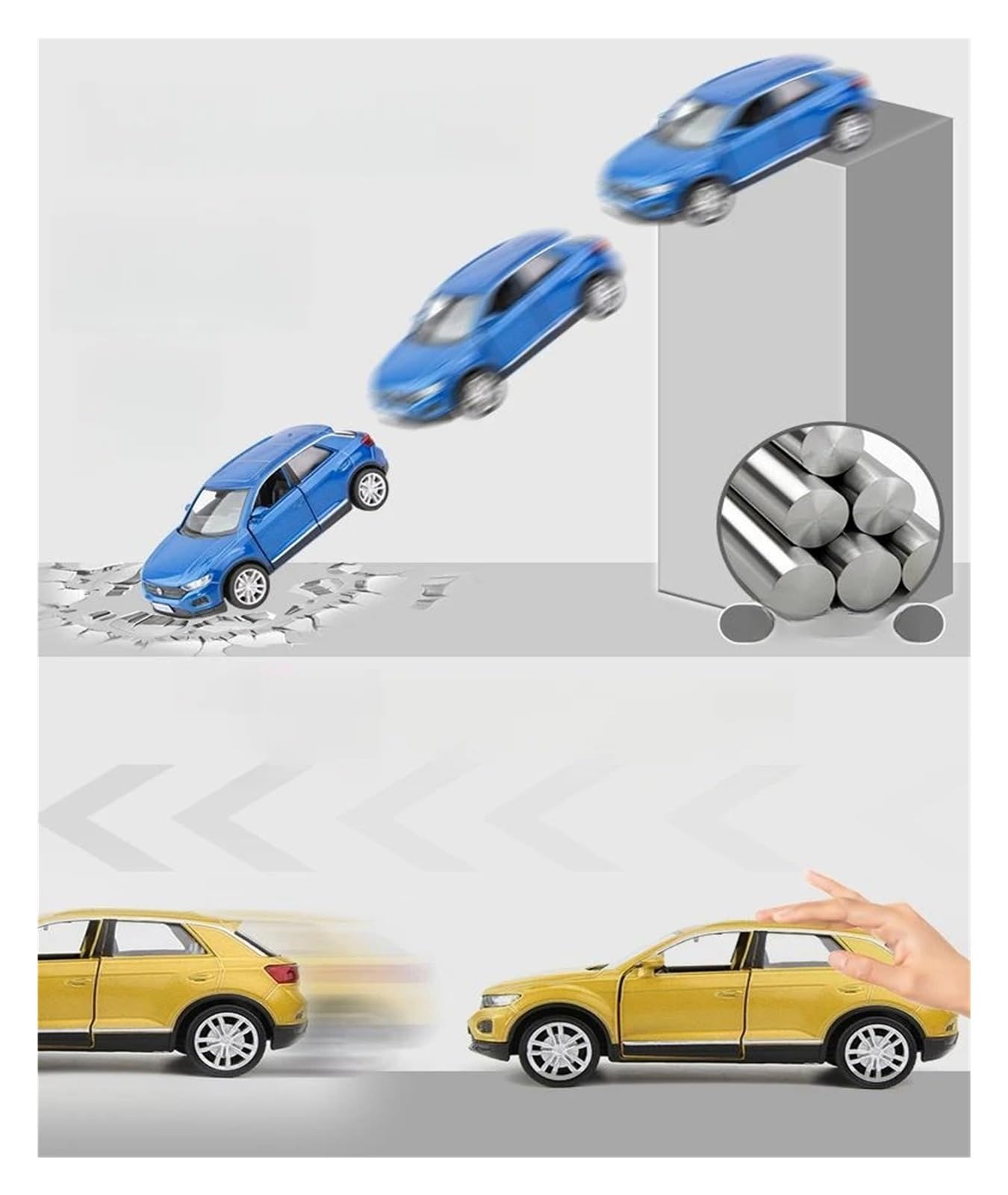 1/36 Per Volkswagen T-Roc Toy Car Model 5'' Diecast Alloy Sport SUV Veicolo In Miniatura Pull Back Collection Set Giochi Modello Auto per Hobby(Nero)