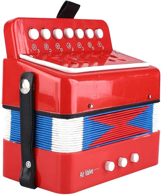 Accordion Mini 7 Keys Accordion Toy Musical Instrument Toy Piano Accordion Instrument for Children Kids Toddlers