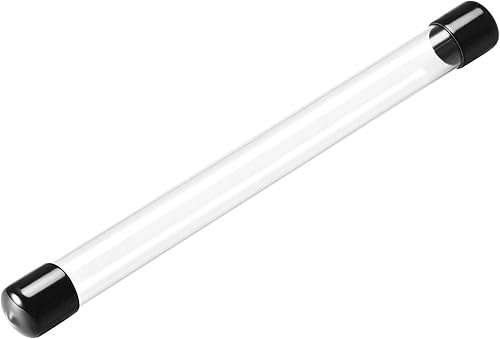 uxcell Tubo de almacenamiento rígido transparente con tapas Caja de tubo de contenedor de almacenamiento pequeña transparente con cubierta Tubo de