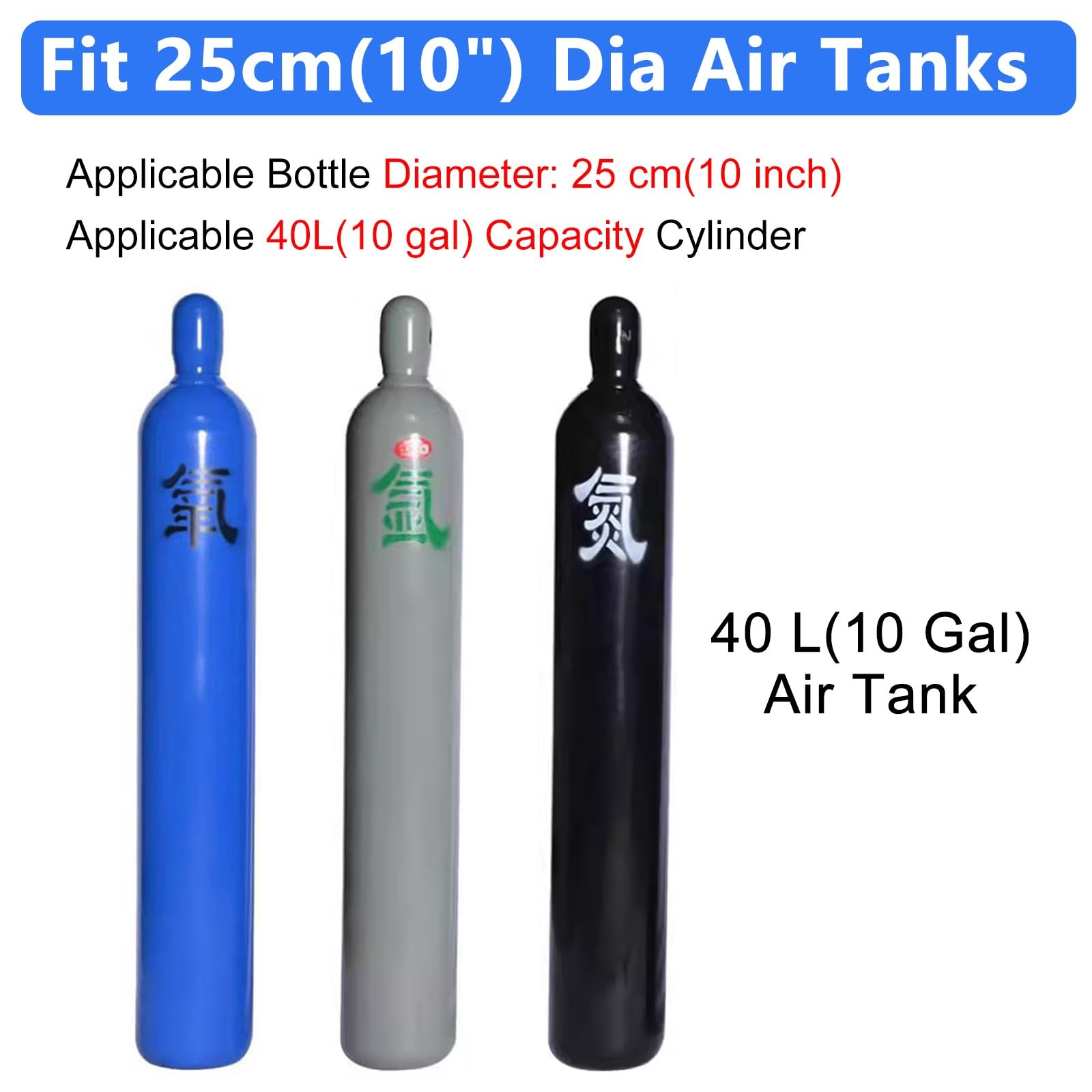 Soporte para Bombonas de Gas Soporte De Pared Y Soporte Para Cilindros De Gas, Soporte De Acero Para Tanques De Oxígeno 25cm Diámetro, Para Laboratorios, Talleres Y Hospitales, Portátil.(2 Bottles)