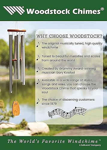 Woodstock Chimes Signature Collection, Woodstock Zenergy Chime, 1.2'' Quintet Eastern Energies Chimes For Awareness, Meditation, Relaxation (Zenergy5) #TOP5