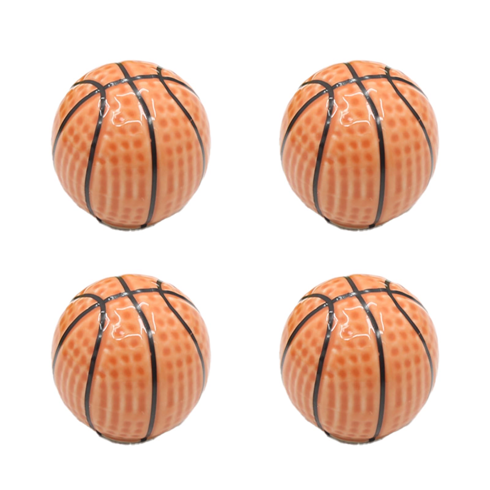 CYDZSRA Ceramics Basketball Theme Drawer Knobs Set of Ceramic Ball Pull Handles for Wardrobes for Dresser Cupboard Wardrobe Cabinet Kitchen Ceramic Basketball,