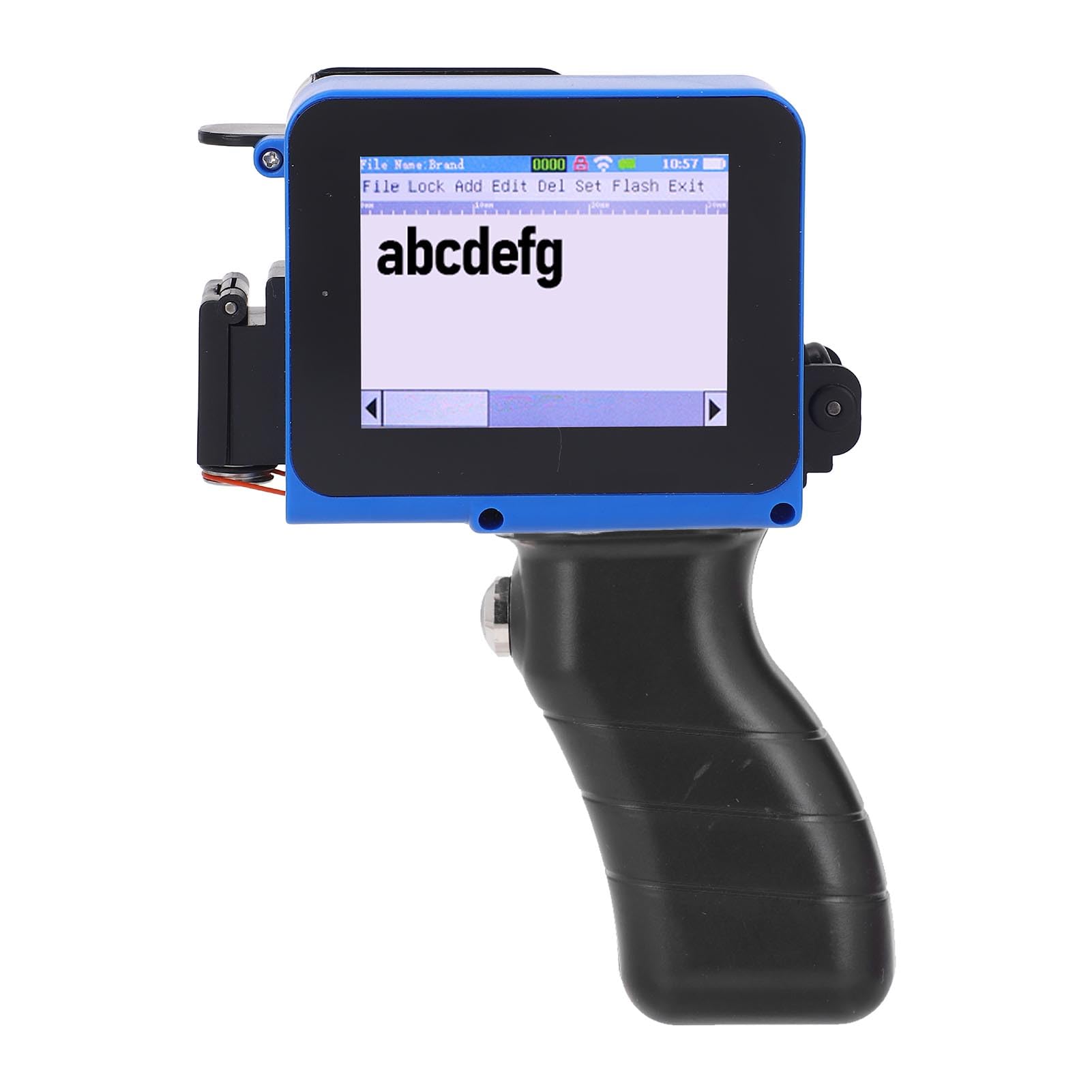 Fafeicy Impresora de Inyección de Tinta Portátil, Codificador LED de Pantalla Táctil Portátil de 4,3 Pulgadas para Texto de Código de Barras de Código QR en Tela de Plástico de Madera, Impresión