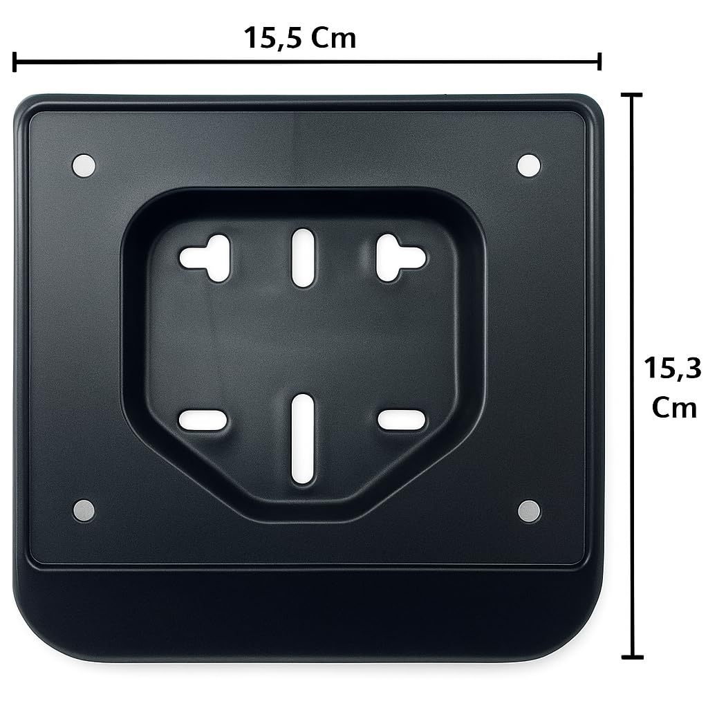 Porta Targa Universale Europeo per 50 CC GAMBC® - Porta targa Moto 50 - Portatarga motorino - Accessori Scooter 15x15,5 x targhe 14*12 + Bandella per adesivi - Plastica Alta Resistenza - Made in Italy