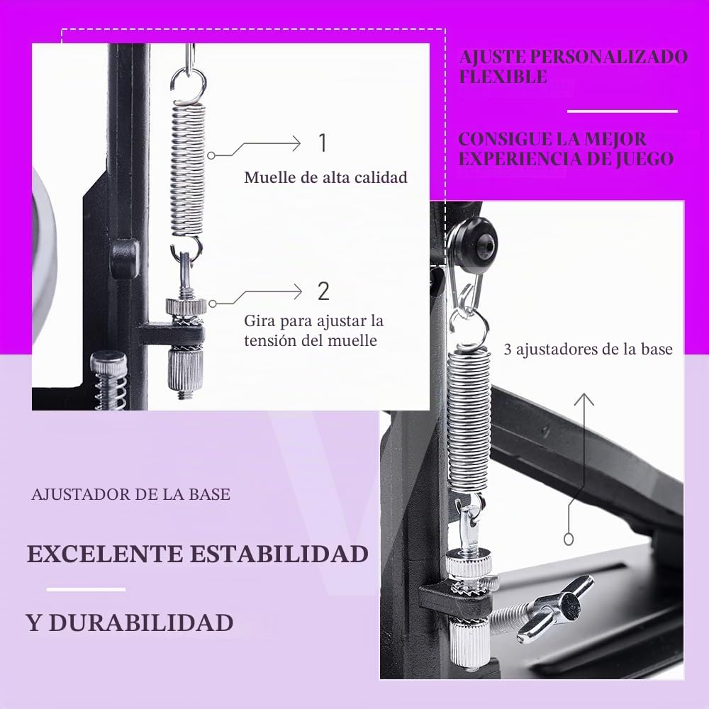 Doble pedal bombo, double bass drum pedal, accesorios de percusión profesional (V-FK15)