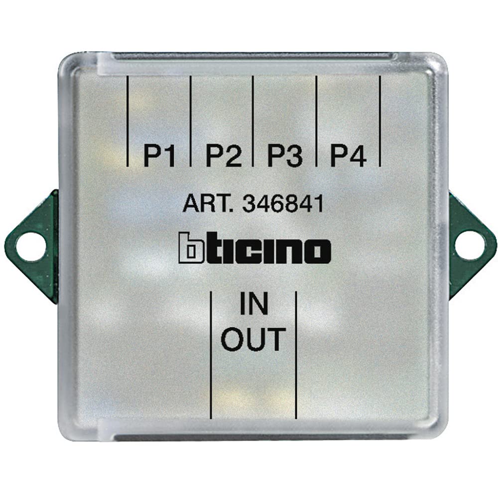 Bticino Multicolor Legrand 346841 Built-In Video Signal Distributor 4-Way For 2-Wire Intercom Systems