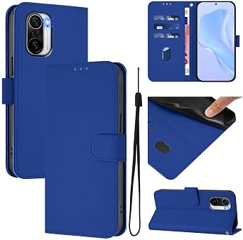 Wallet Case Compatible for Xiaomi Poco F3 Case/Redmi K40 Case/K40 Pro, PU Leather Flip Folio Case with RFID Blocking Credit Card Holder and Wrist Strap Cover Women Men for Xiaomi Poco F3 Case D