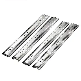 4 Corrediça Telescópica Light 35cm Zincada H35 Trilha Para Gaveta Armário Gavetas 30kg 2 Pares 350mm