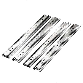 4 Corrediça Telescópica Light 35cm Zincada H35 Trilha Para Gaveta Armário Gavetas 30kg 2 Pares 350mm