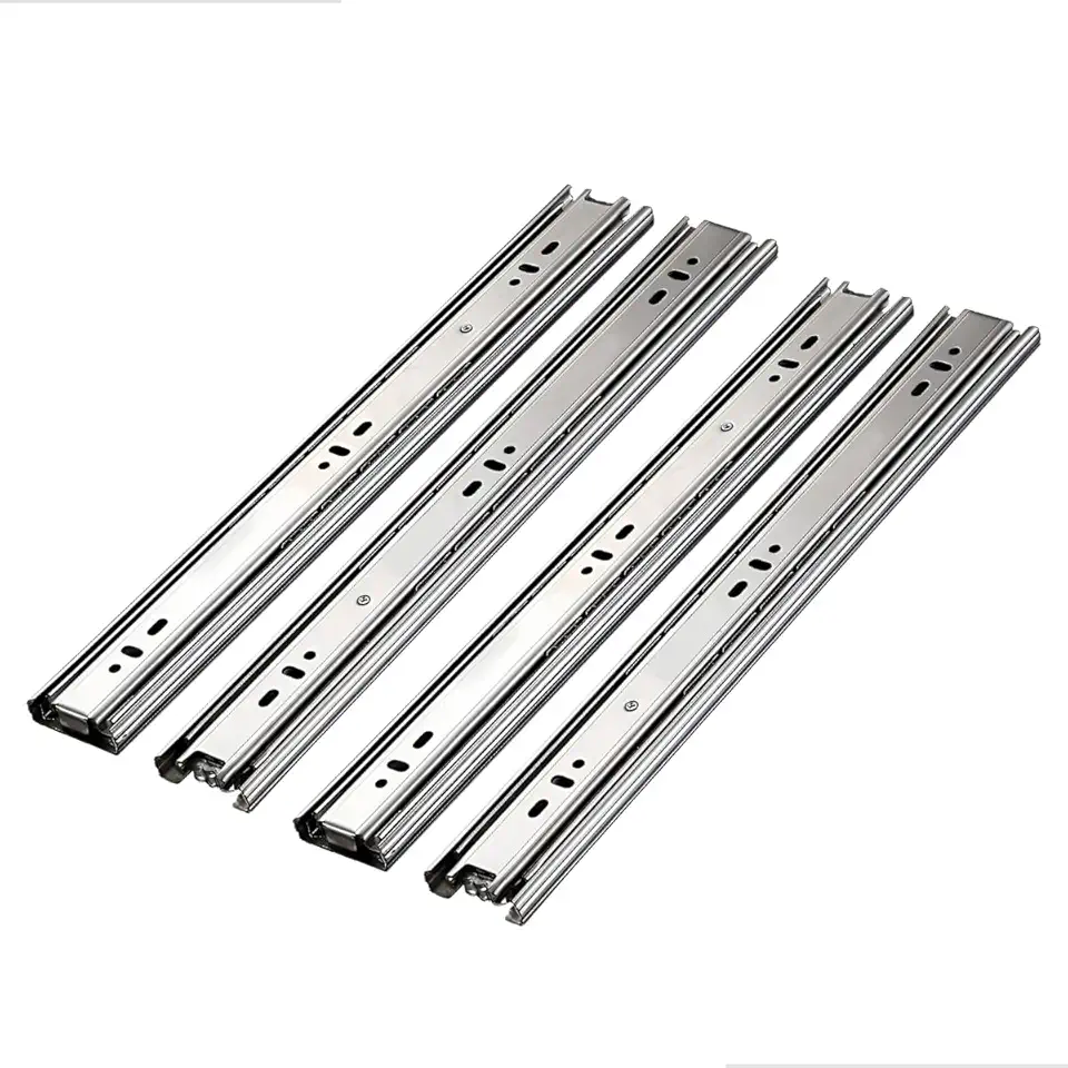 4 Corrediça Telescópica Light 35cm Zincada H35 Trilha Para Gaveta Armário Gavetas 30kg 2 Pares 350mm