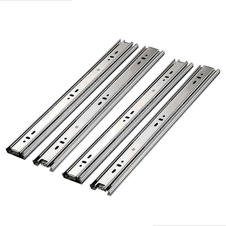 4 Corrediça Telescópica Light 35cm Zincada H35 Trilha Para Gaveta Armário Gavetas 30kg 2 Pares 350mm