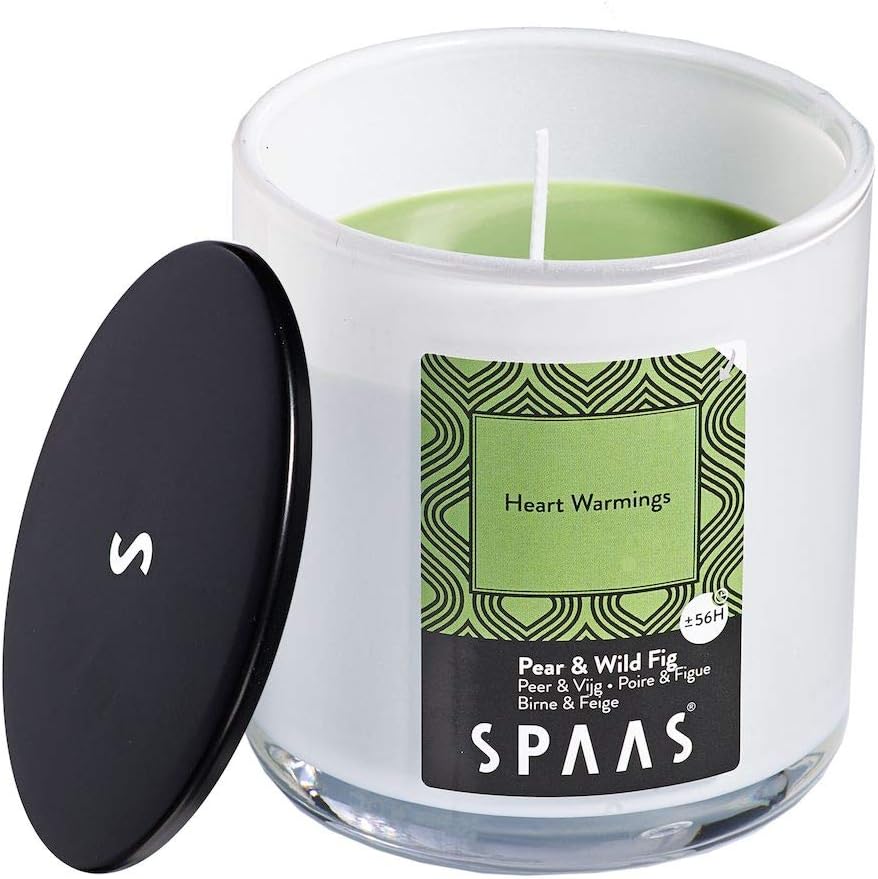 Spaas Scented Candle in Glass with Aluminium Lid, 56 Hours, Heart Warmings