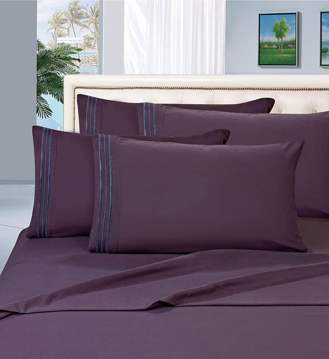 Hotel Luxury Bed Sheets Set-ON SALE TODAY! On Amazon-Top Quality Softest Bedding 1500 Thread Count 100%!Deep Pocket,Wrinkle & Fade Resistant - KING, Purple