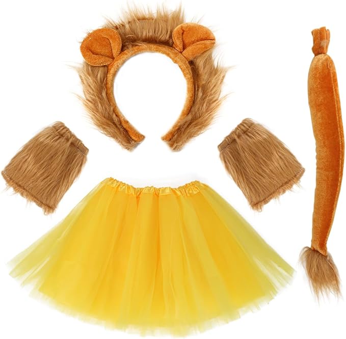 Löwen Kostüm Set Für Kinder - 6-teilig Mit Ohren, Pfoten & Schwanz