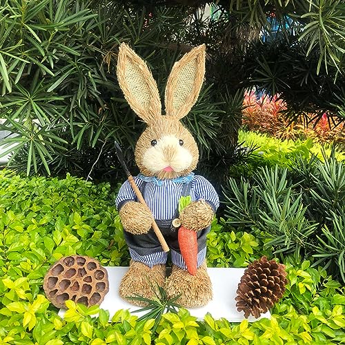 UncleS Suministros de fiesta de Pascua, adornos de paja de Pascua para niños y adultos con patrón simple para aliviar la presión