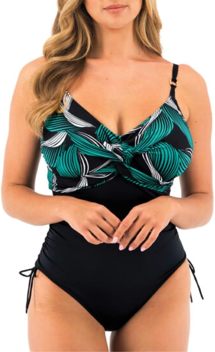 Fantasie Women's Saint Lucia Underwire Twist Front Swimsuit with Adjustable Leg