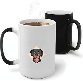 Funny Dog Face Gift for Pet Lovers An Illustration of a Dogs Face 11oz 15oz Color Changing Mug
