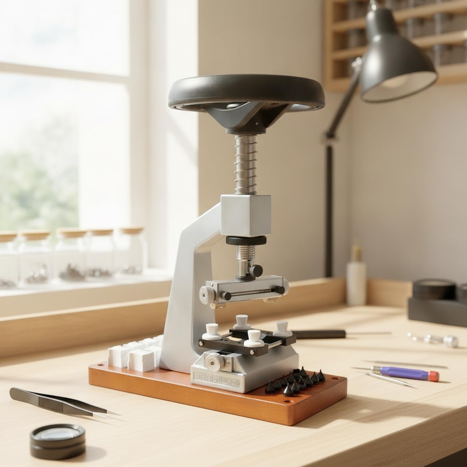 Apricasse da Banco con Morsa Regolabile Utensile Stabile per Laboratorio