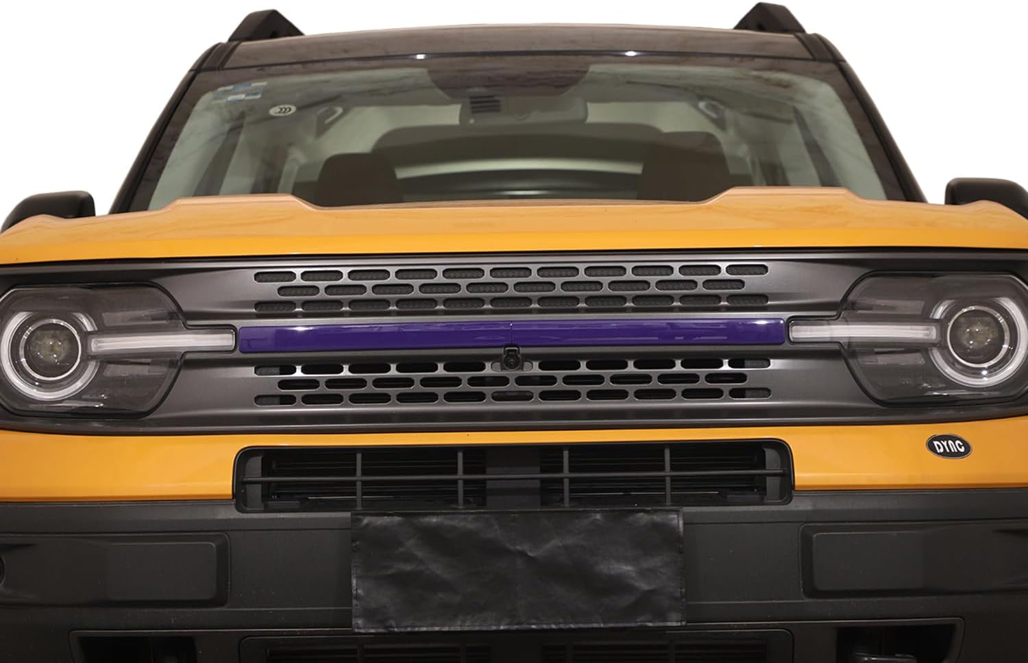 Front Bumper Grille Strip Cover Center Grill Decoration Bar Trim Sticker Compatible with Ford Bronco Sport 2021 2022 2023 2024 2025 Exterior Accessories (Purple)