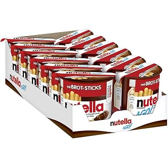 nutella & GO! - Crispy Bread Sticks and Nut Nugat Cream - Ideal Snack for