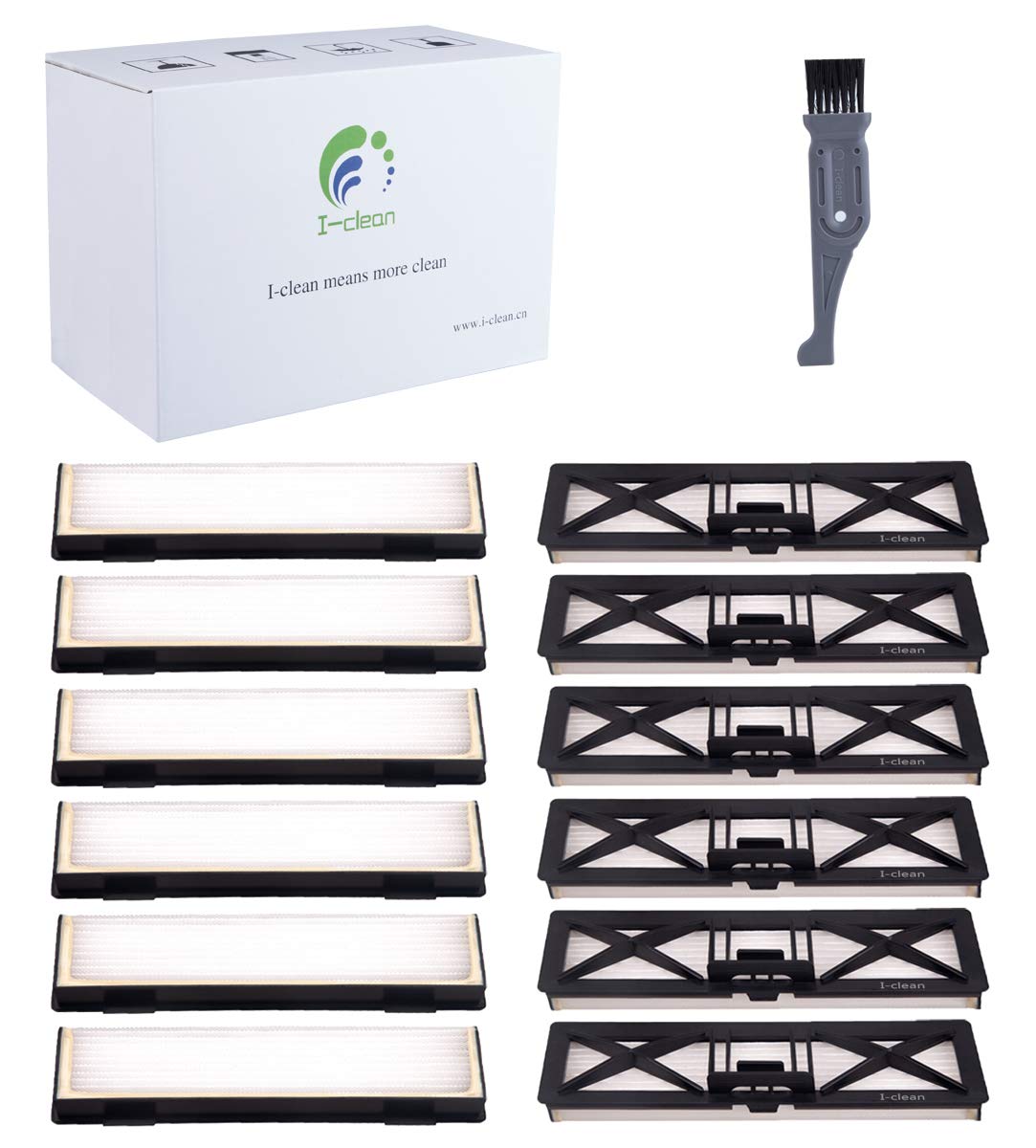 I-clean for Neato Robotic Vacuum Accessories[12 Packs Filter ] Botvac D80 D85 D75 Robot vacuum Filters for Pets and Allergies by I clean