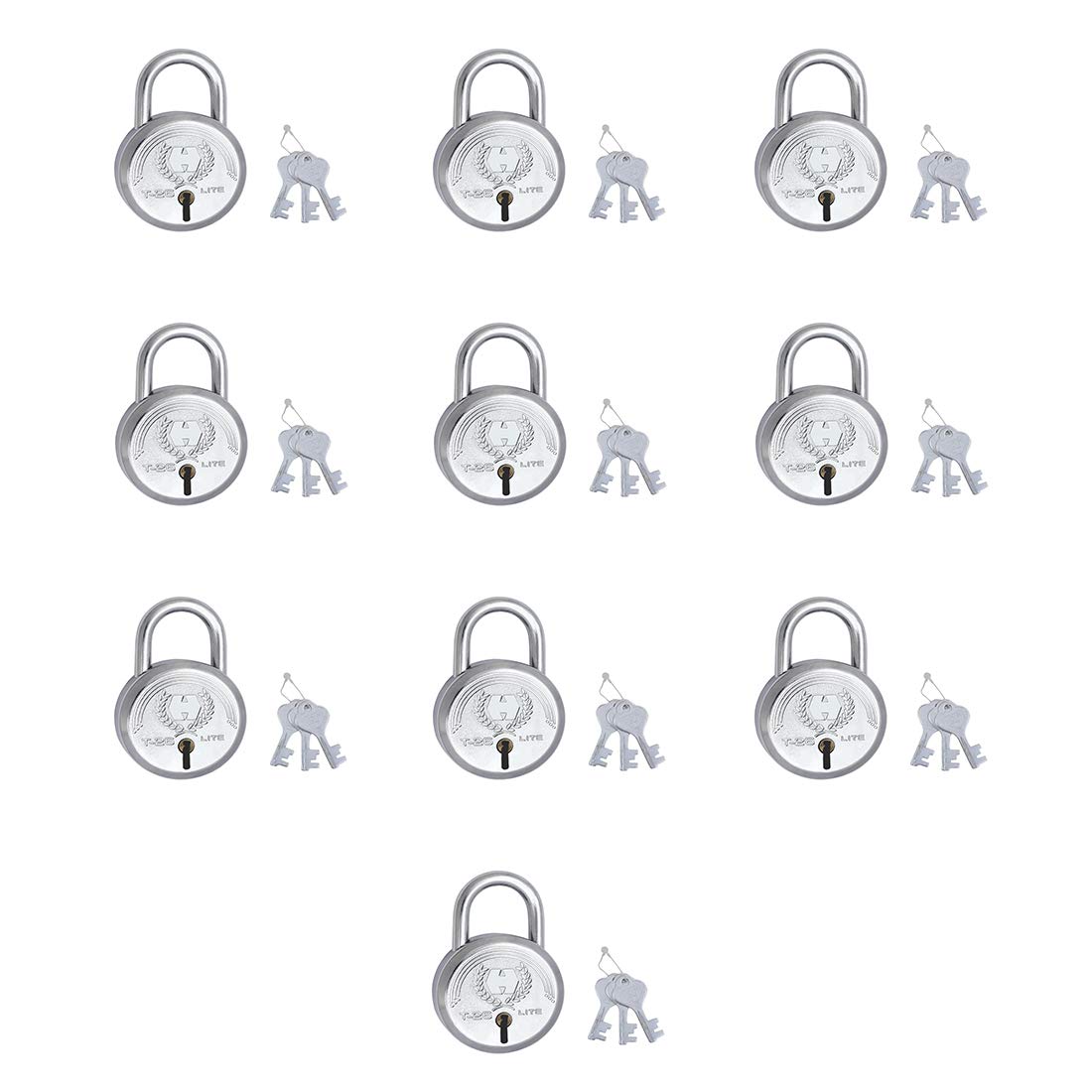 Harrison T-26 LITE/BCP-0532_PK 2 Steel 5 Levers Padlock with 3 Keys (Pack of 2), Silver — Amazon image 4