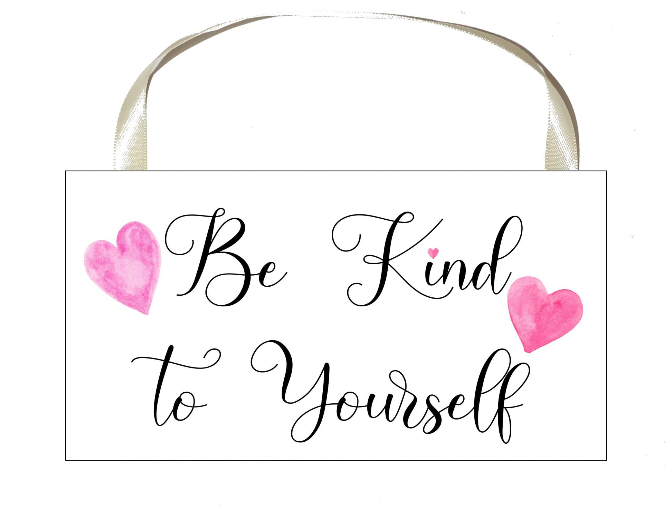 Decalarama Mental Health Plaque – Be Kind To Yourself – Novelty Gift Present Wall Door Mdf Sign Cute Custom