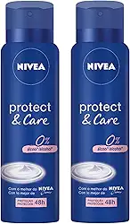 Kit Desodorante Aerossol NIVEA Protect & Care 150ML - 2 Unidades, Nivea, pacote de 2