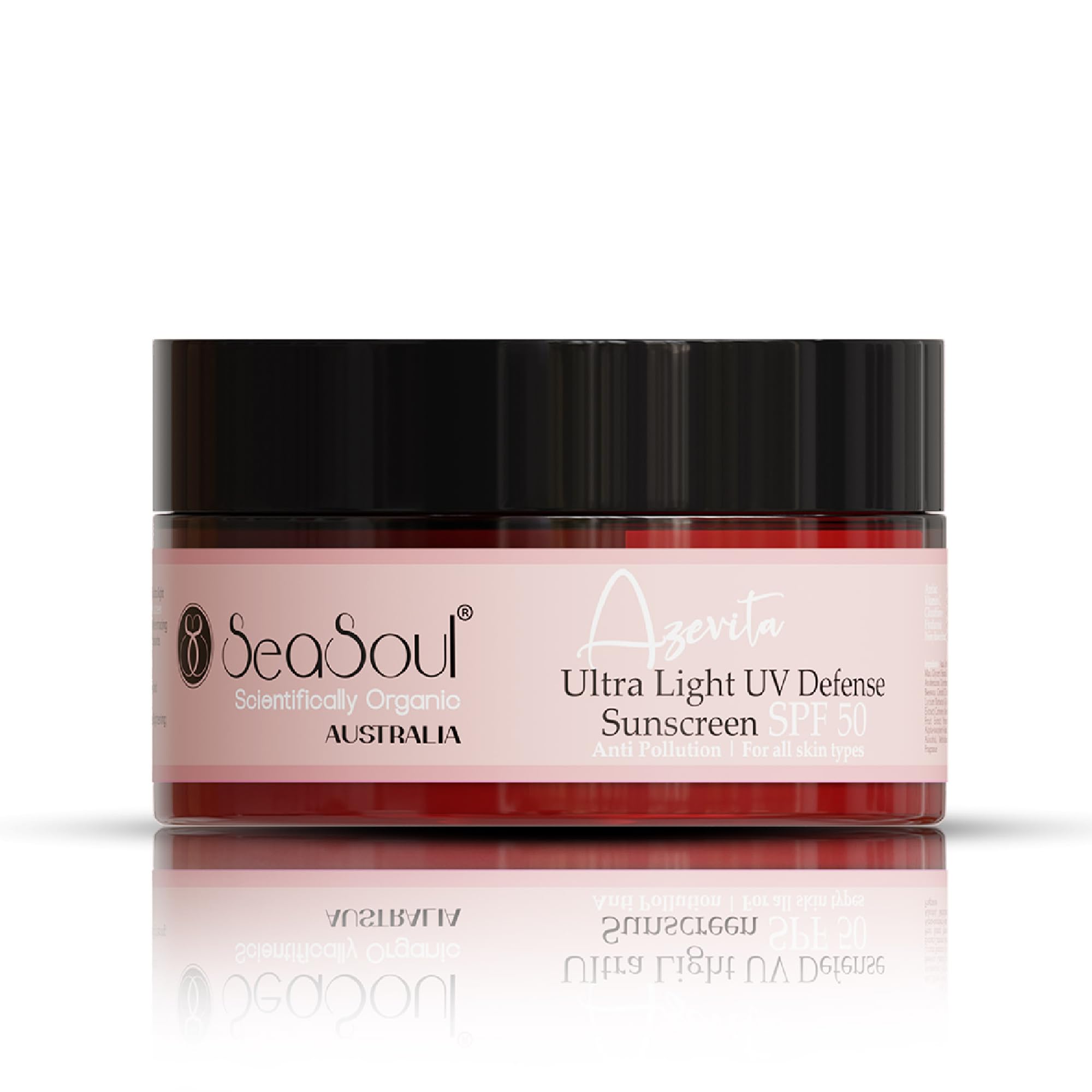 Seasoul SEA SOUL Spf 50 Sunscreen - 100gm | Ultra Light UV Defense Cream | UVA & UVP Protection, Skin Brightening With Hyaluronic Acid, Glutathione & Vitamin | For Combination Skin Types