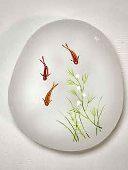 新品未使用品　久保裕子　一点物金魚　ガラス　石文鎮　水面アート 久保裕子さんの石文鎮 : うつわshizenブログ