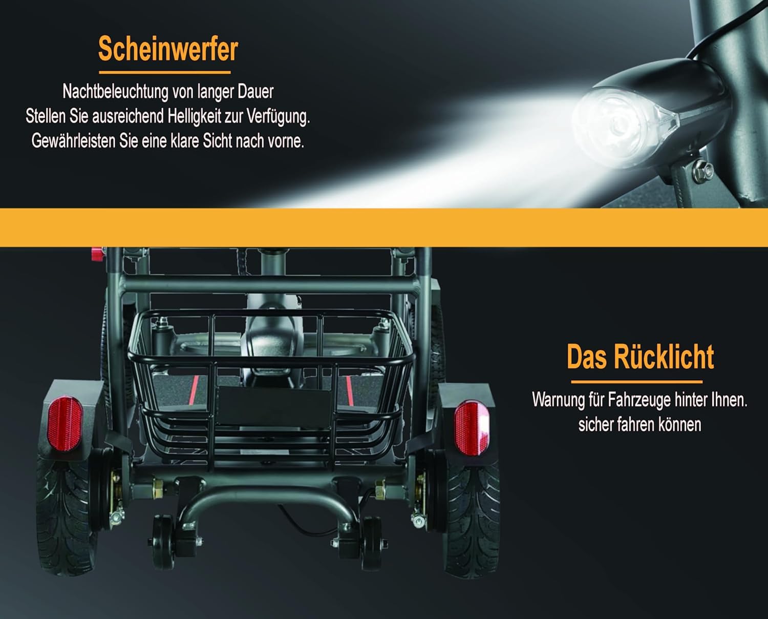 Elektromobil für Senioren, 4 Räder Seniorenmobil Klappbar, Max 15Km/h, bis zu 25KM, Seniorenmobil Mobilitätsroller mit Korb (Blau, Batterie 8AH)