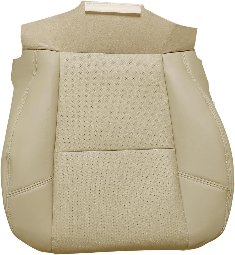 Driver Bottom Seat Cover Replacement Perforated Fits for Cadillac Escalade ESV EXT 2007-2014 Tan (Also for Passenger Side)