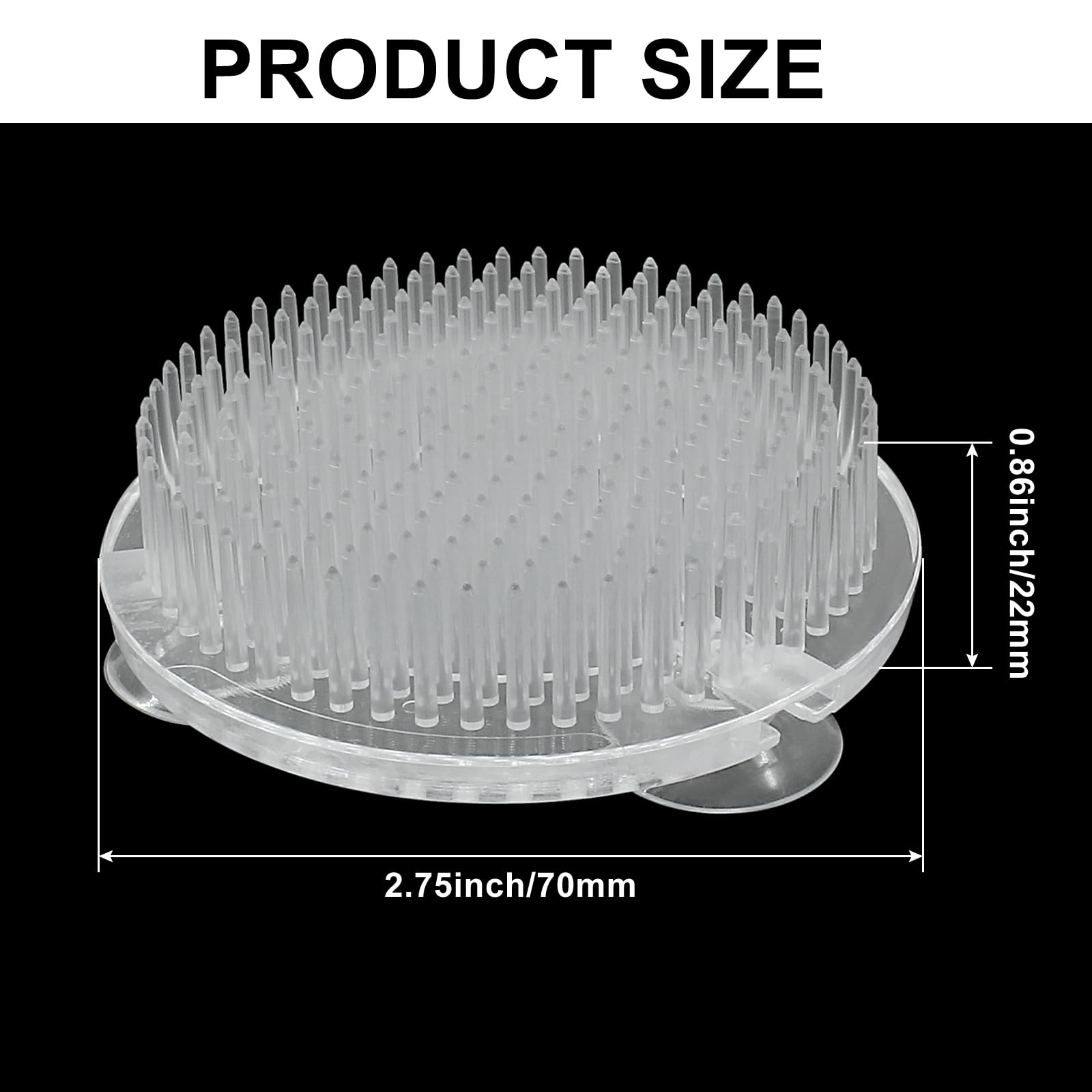 Murtenze 8 Pieces Plastic Flower Frog, Clear Pin Holders - Versatile Flower Arranger Frogs for Japanese Decorations, Floral Arrangements, Plant Decorations 2.75